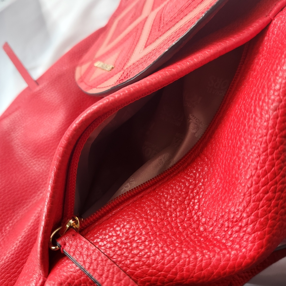 Michael Kors Red Riley Backpack - Picture 16 of 16